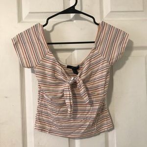 Striped Crop Top🧡💛💗